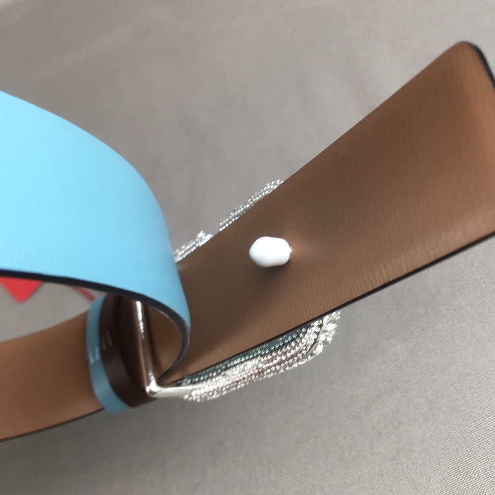 Valentino Garavani Light Blue Crystal VLOGO Belt with Full Packaging - Picture 6 of 6